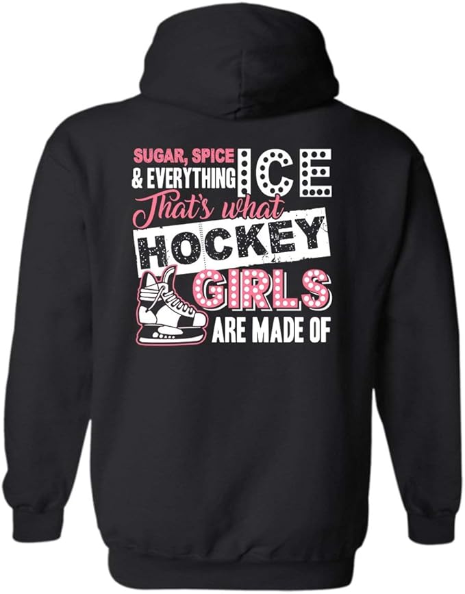 Addblack Ice Hockey Girls Pullover Hoodie, Adult Unisex Hoodies Amazon
