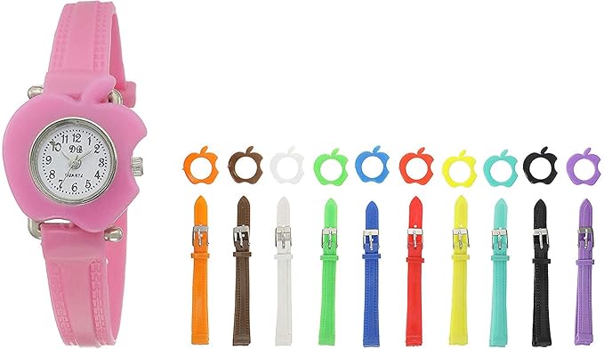 Ss Collection 11 Strap Analogue White Dial Womens & Girls Watch With 11 Interchangeable Dial And 11 Strap (Ss0018-11Strapcolour)