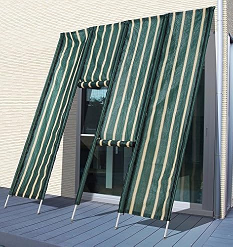 Amazon Field Partner 巻き上げたてす グリーンストライプ 0 260 300cm よしず たてす