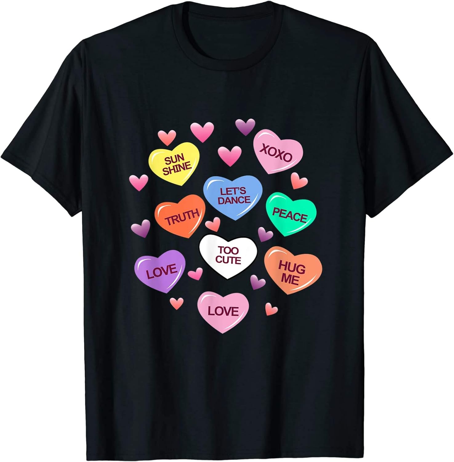 Valentine Candy Heart Shirt Men Women & Kids Valentines TShirt Amazon