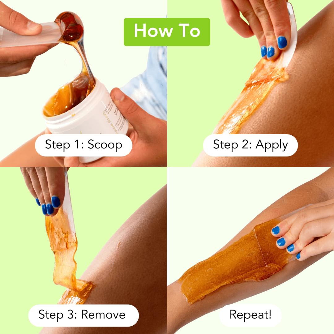 Sugar Me Smooth Body Sugar Wax – Gentle On Skin And Less Painful Hair Removal In A Simple System, No Strips, No Heat, Water Soluble All-Natural Solution For All Skin & Hair Types