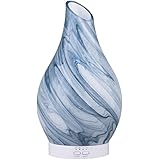 Glass Aromatherapy Diffuser 120ml for Essential Oils Ultrasonic Mist Humidifier, Plug-in, Timer Setting, Waterless Auto-Shut,