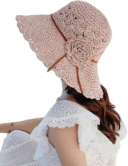 Amazon Gergeous麦わら帽子 レディース つば広 Uvカット ストローハット 花付き 紫外線対策 おしゃれ 日除け帽子 折り畳み 小顔効果 キャップ 麦わら リゾート 可愛い 夏 Freesizeピンク ハット 通販
