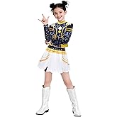 Tactzen Kids Girls Singer Fancy Outfits Novetly Fashion Clothes Sets Stage Performance Merch