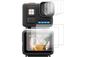 YAJOJO [3+3 pack] Screen Protector for GoPro LIT Hero, Screen Protector & Lens Protector for GoPro LIT Hero Action Camera, 9H