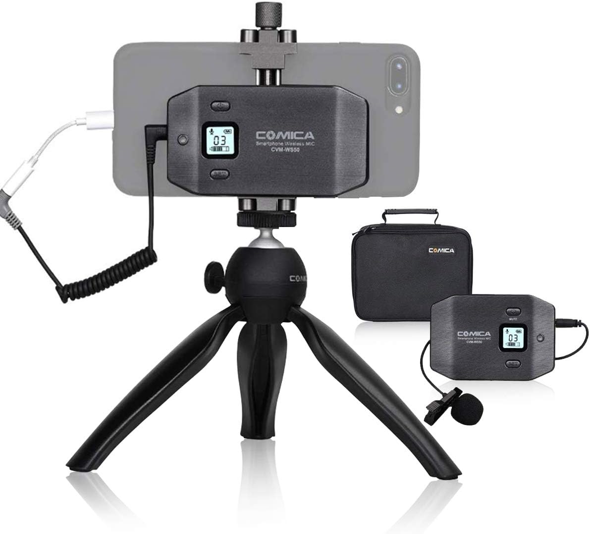 Comica Lavalier Mikrofon Smartphone Wireless Cvm Ws50 Amazon De Kamera