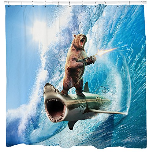 Bear & Shark Shower Curtain