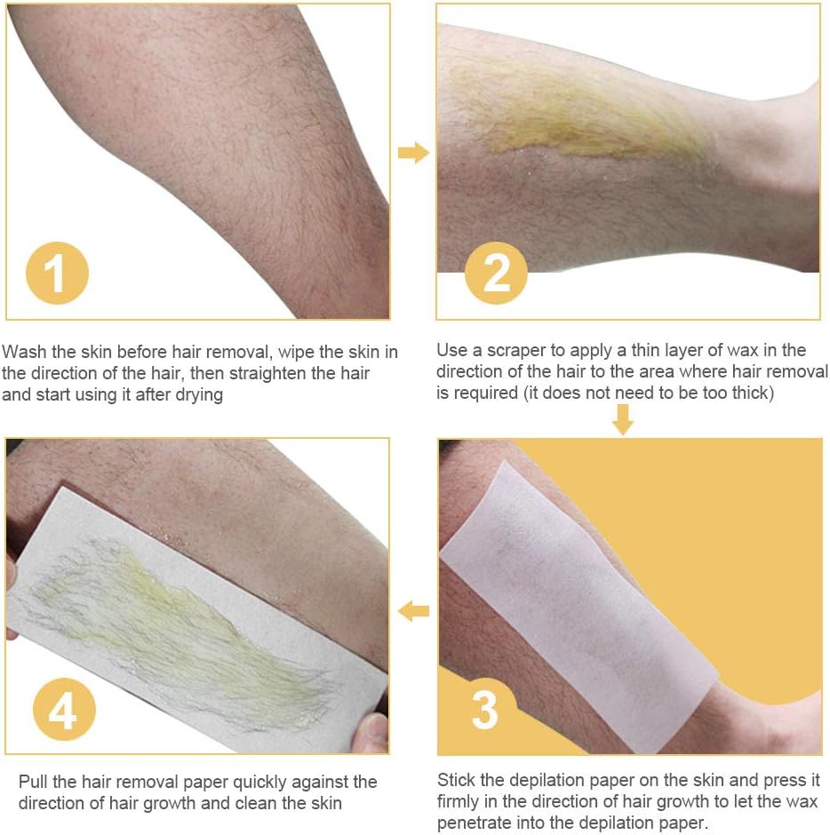 Greeflu Wax Strips for Painless Removal, Non-Woven Fabric Waxing Papers for Face Body, Bikini, Legs & Arms - Image 3