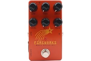 CHICIRIS Bass Effects Pedal, Metal Construction, True Bypass Overdrive Distortion, XLR Output for Live Stage and Studio Recor