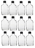 Nakpunar 12 pcs 200 ml Glass Flask Bottles with