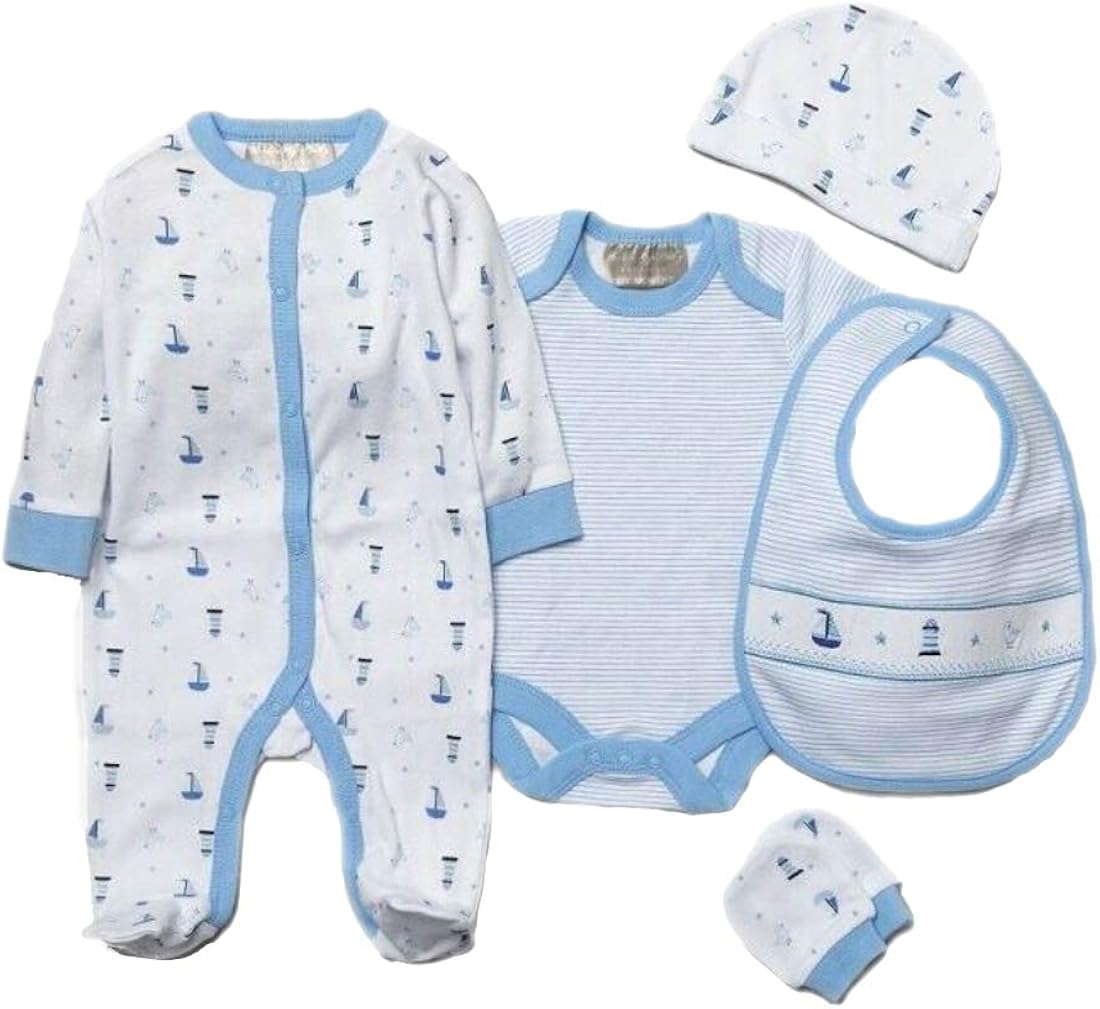 Baby Gift Set Bodysuit Baby Grows Vest Sleepsuit Matching Hat Mittens Bibs 100 Cotton Animal