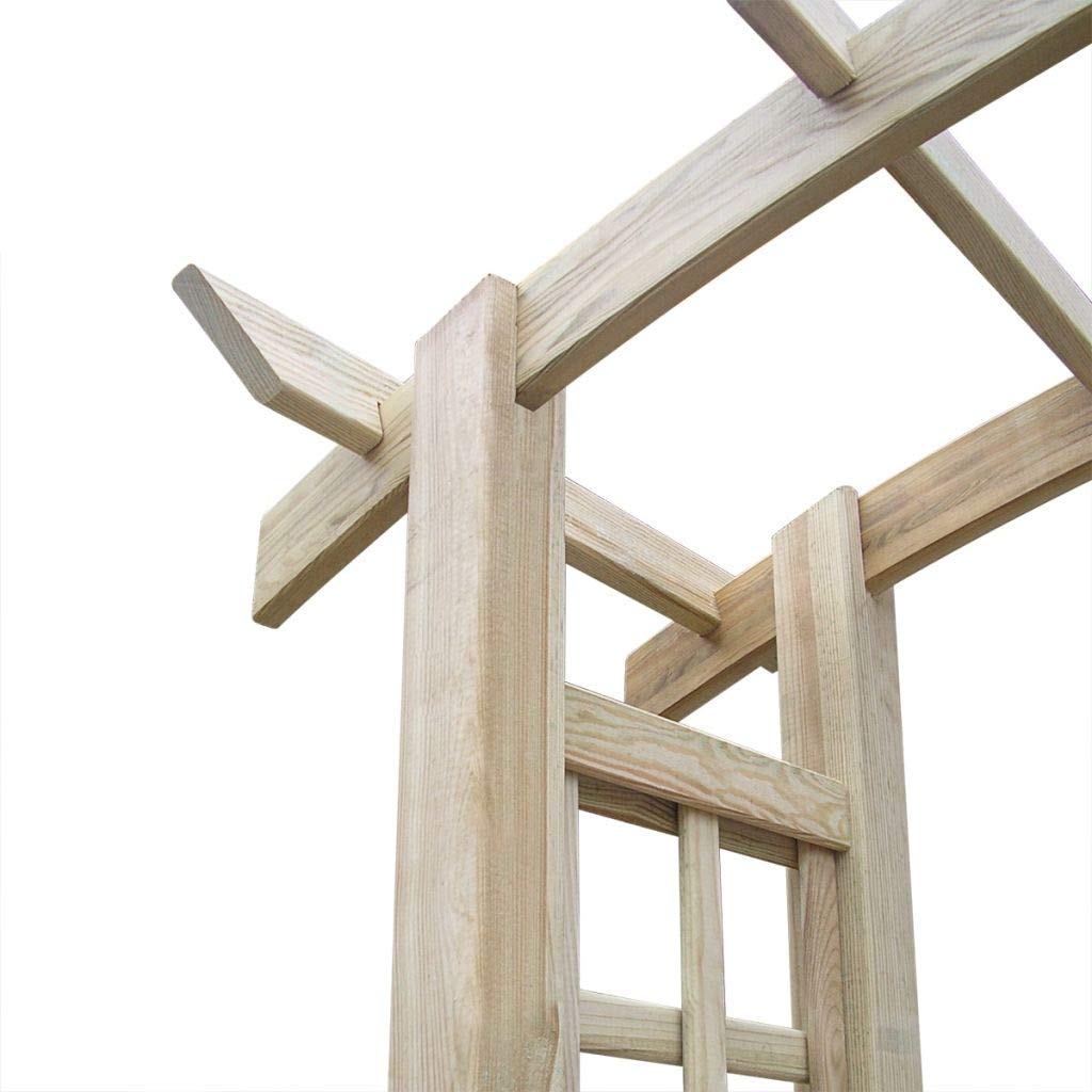 Kavolet Arco Per Rose E Piante Rampicanti In Legno Di Pino 150x50x210 Cm - Pergola Da Giardino Con Traliccio - Colore Verde Impregnato