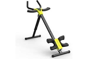 leikefitness Height Adjustable Ab Trainer Abdominal Whole Body Workout Machine Waist Cruncher Core Toner Leg Thighs Buttocks Shaper with LCD Monitor AB9380