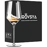 OJA White Wine Glasses Set of 4- Modern Crystal Hand Blown Wine Glass-15 oz,Thin Rim,Long Stem,Perfect for Red or White,Daily Use,Unique Wedding Anniversary or Birthday Gift