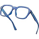 VISOONE Oversized Square Blue Light Blocking Glasses Fashion Computer Eyewear for Women and Men BENNETT