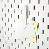 IKEA SKADIS 003.216.14 White Clips 2x8cm Steel Pegboard Hangers Set of 2 view 4