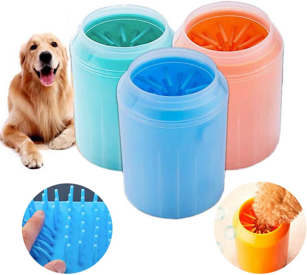 3 Pack Portable Dog Paw Cleaner- Pet Paw Cleaner for Dogs,Cats Grooming with Muddy Paws Comfortable Silicone Dog Feet Cleaner