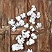 VGIA 5FT Natural Cotton Christmas Garland - Adjustable Stems - Farmhouse Rustic Decor - Wedding Decoration