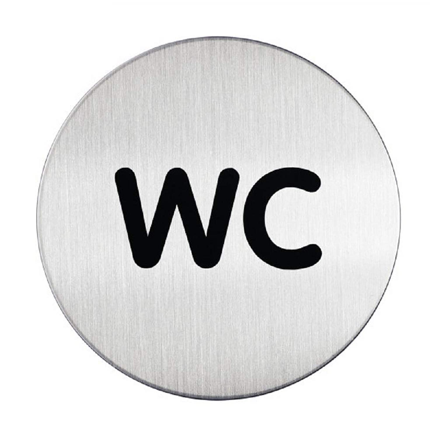 Durable WC Pictogram 83mm Scratch Resistant Stainless Steel Door Sign (Packof 5)