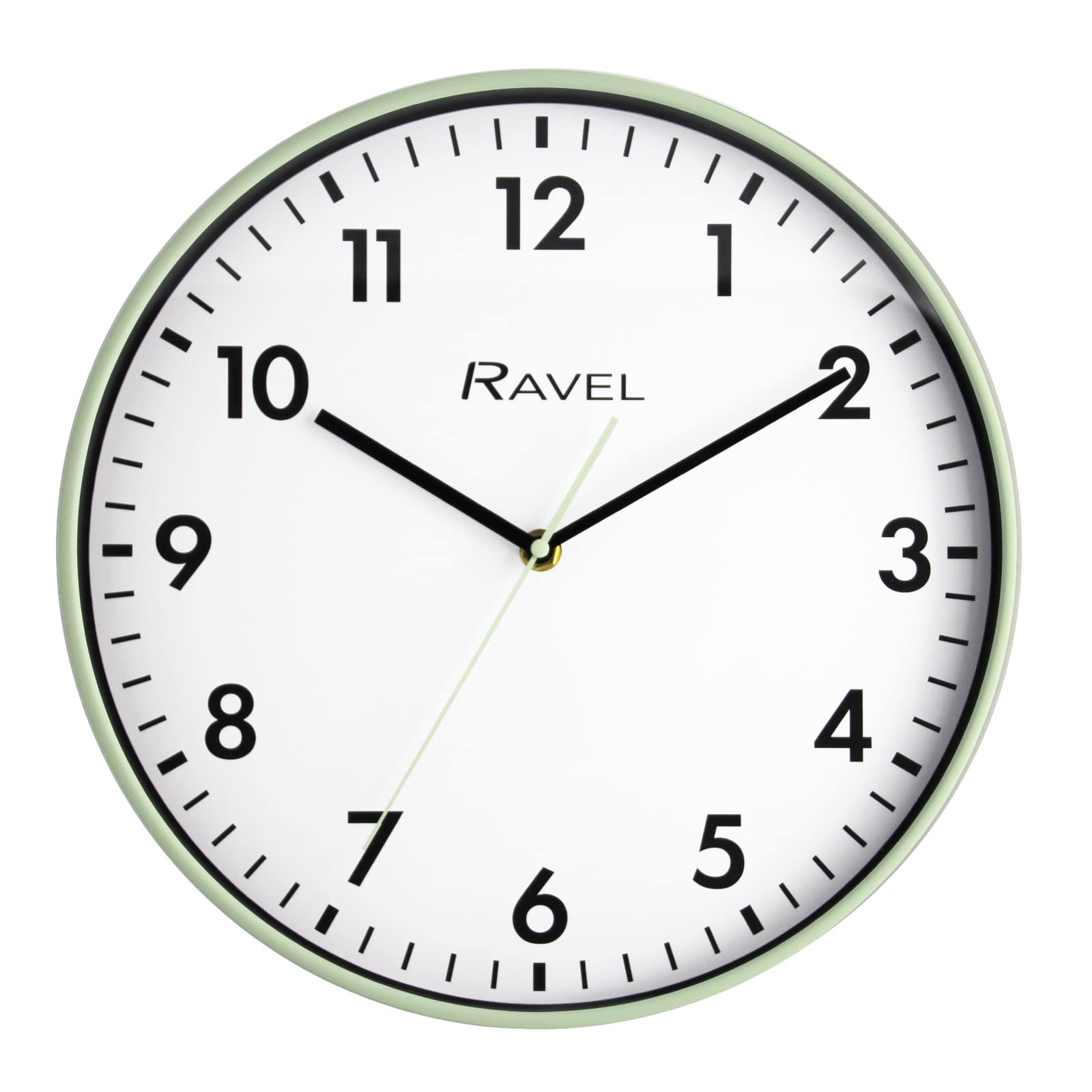 Ravel - Modern 30cm Office and Kitchen Wall Clock - Analogue Quartz - RWC.30.11 - Sage — image 1