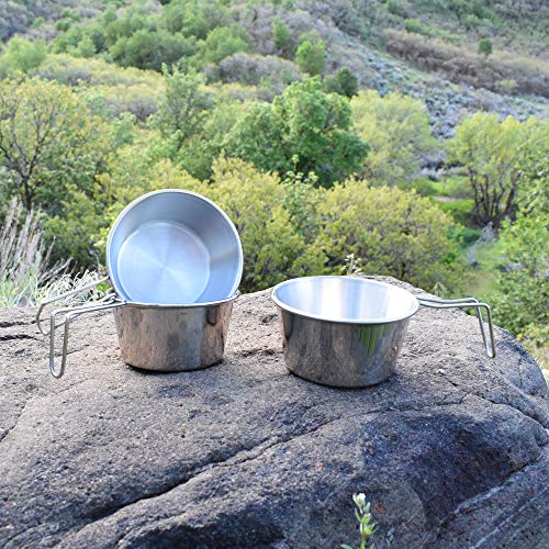 AceCamp 18oz Sierra Stainless Steel Cup, Stackable Outdoor Travel Camping Cup, Easy Stacking, Portable Metal Bowl for Camping, Outdoors, Picnic, Meals, Dinnerware, Cooking