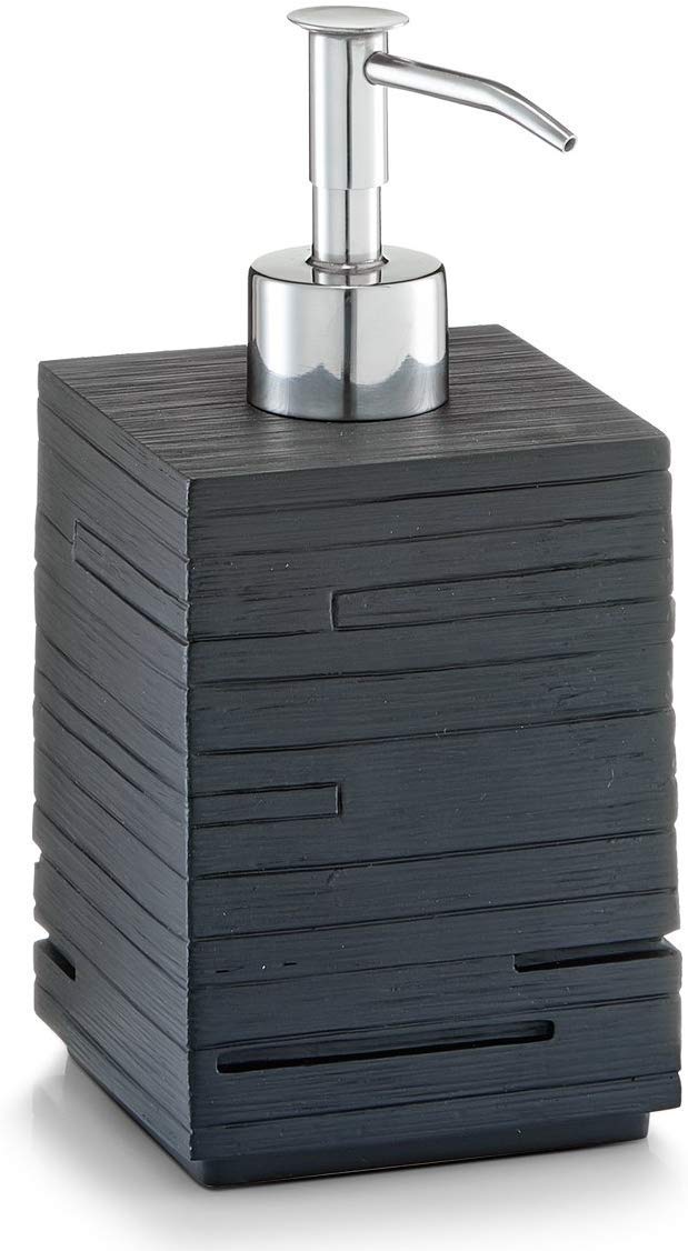 Zeller 18316 Soap Dispenser Slate Polyresin 8 x 8 x 16 cm Black