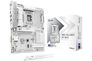 ASRock B860 Challenger WiFi White LGA1851 ATX Motherboard, Supports Intel Core Ultra Series 2 Processors, DDR5 8666+(OC), PCI