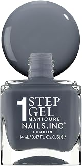 Nails.INC Its Topless Emily Dark Grey Gel-Like Nail Polish 4-in-1 view 10