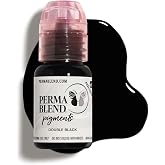 Perma Blend Double Black Tattoo Ink 0.5 oz | Vegan Formula Pigment, Professional Tattooing Supplies, Suitable for Eyeliner Microblading