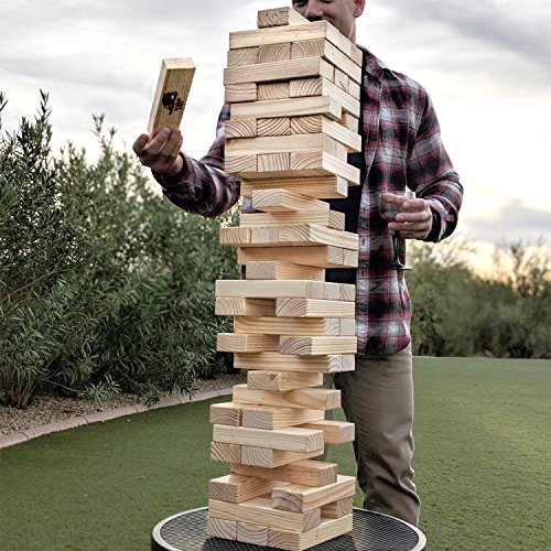Giant Tumbling Timbers by Legit Sports – The Big Life Size Stacking Blocks Game Everyone Loves– Jumbo Tumbling Timbers Set Includes Large Stacking Wood Blocks – in-Door Outdoor Yard Fun! - Thumbnail 3
