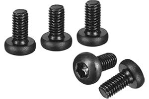 DTGN M6x12mm Pan Head Torx Security Screw - 30Pack - Good for Machinery - Carbon Steel Button Head Torx Bolt Star Drive Security Fasteners - Black