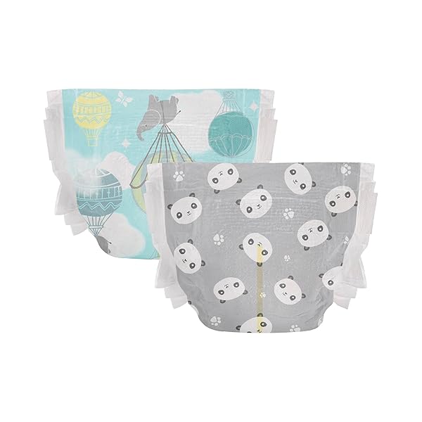THE HONEST COMPANY CLEAN CONSCIOUS DIAPERS FOR SENSITIVE SKIN | HYPOALLERGENIC, FRAGRANCE FREE | GENDER NEUTRAL PRINTS | CLUB BOX, SIZE NEWBORN, 72 COUNT (PRINTS MAY TEMPORARILY VARY)