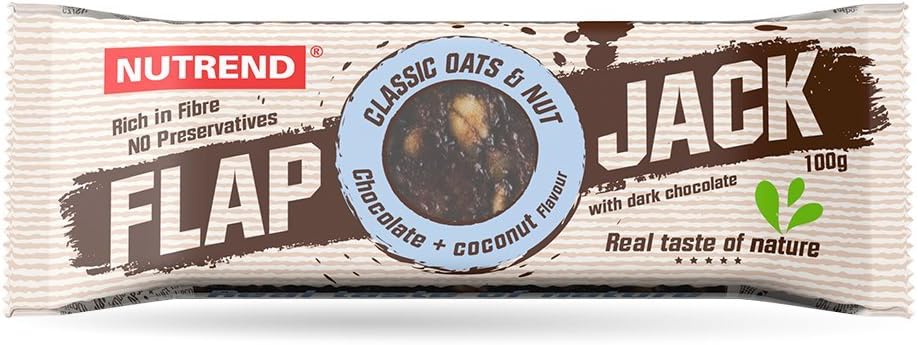 Nutrend Flapjack Gluten Free 100g x 20 (Chocolate & Banana with Dark Chocolate)