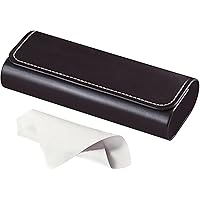 Onrtry Soft Leather Eyeglass Case PVC Nail Buckle Glasses Bag
