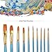 Alritz Acrylic Paint Brush Set, Artist Paint Brushes with Carrying Case for Oil, Watercolor, Face and Body Painting