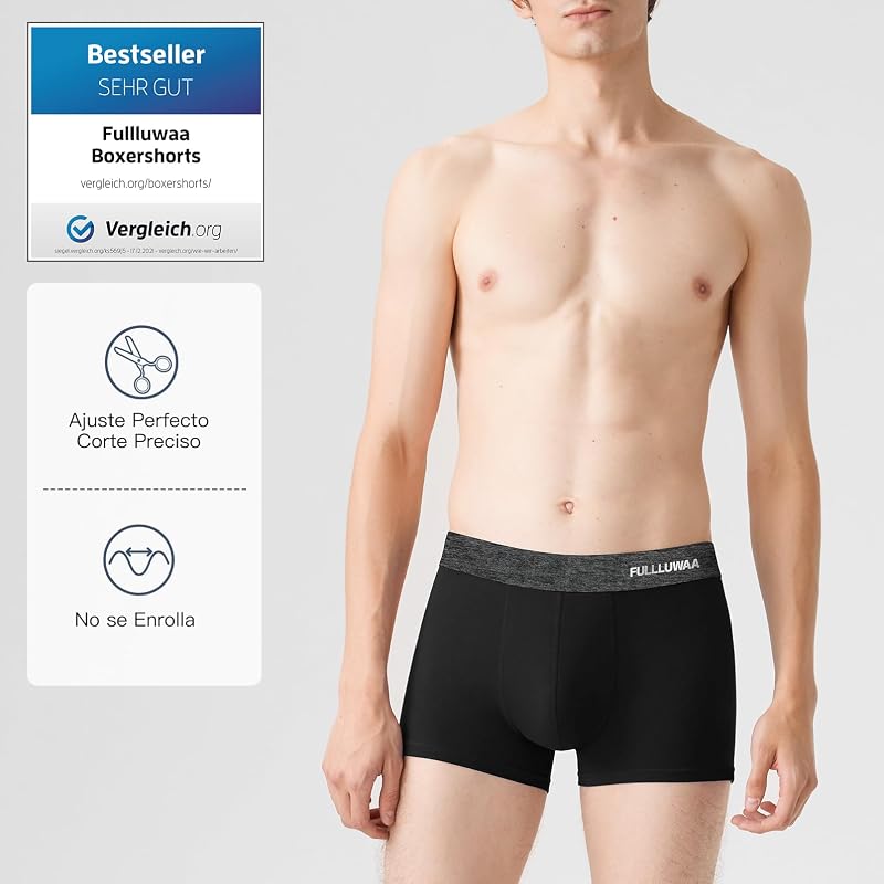 Pack de boxers masculinos com 10, de algodão, macio e confortável