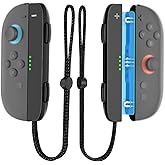 Rysker Wrist Straps for Nintendo Switch Joycon 2, Adjustable & Ergonomic Switch Controller Lanyard Grip Strap, 2 Pack Replacement Parts Bumper Accessories for Joycon 2 Controller, Black