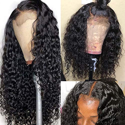 Water-Wave-Human-Hair-Lace-Front-Wig-4x4-Lace-Closure-Wig-with-Baby-Hair-for-Black-Women-150-Density-Pre-Plucked-Natural-Color-24-inch