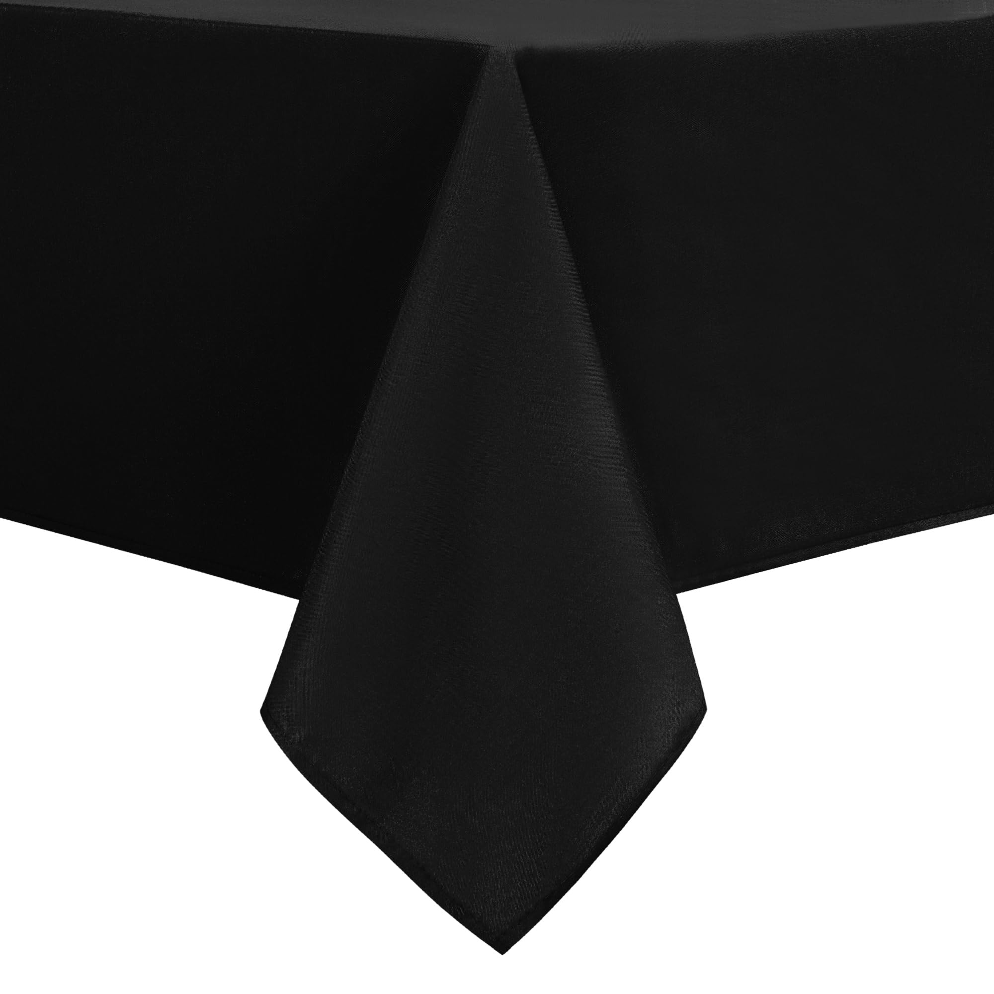 Photo 1 of DWCN Rectangle Tablecloth - 30 x 60 Inch - Waterproof Stain and Wrinkle Resistant Washable Table Cloth, Decorative Fabric Table Cover for Kitchen Dining Room Party and Outdoor Use, Black