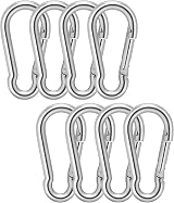 Yolev M4 Spring Loaded Carabiners 304 Stainless Steel 8 Pack Heavy Duty view 9