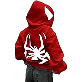 ZENMANCHEN Y2k Hoodie Men Women Spider Full Zip Hoodie Y2k Jacket Hip Hop Aesthetic Graphic Hoodies Gothic Emo Grunge Hoodie