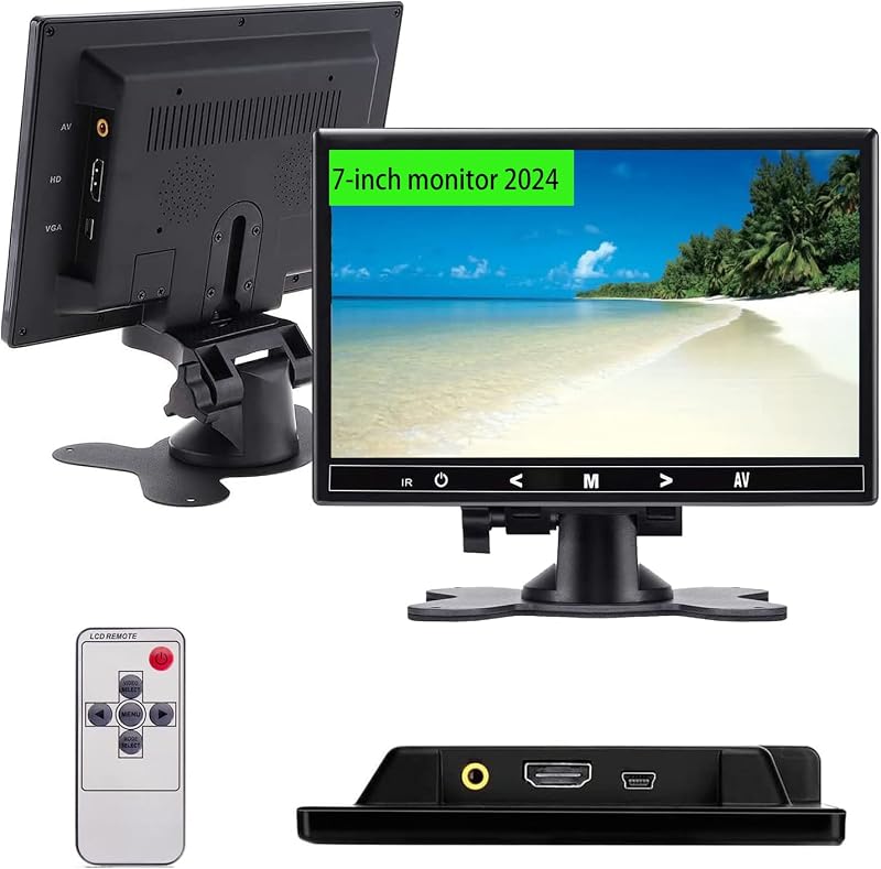 Sony 7 Inch CCTV HDMI VGA AV Monitor Raspberry Pi IPS 1024x600 Speaker Remote