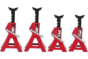 6 Ton 3 Ton Simulation Jack Stands, Adjustable Height Car Jack Stands for D90 Axial Wraith SCX10 1/10 RC Crawler Car, Small M