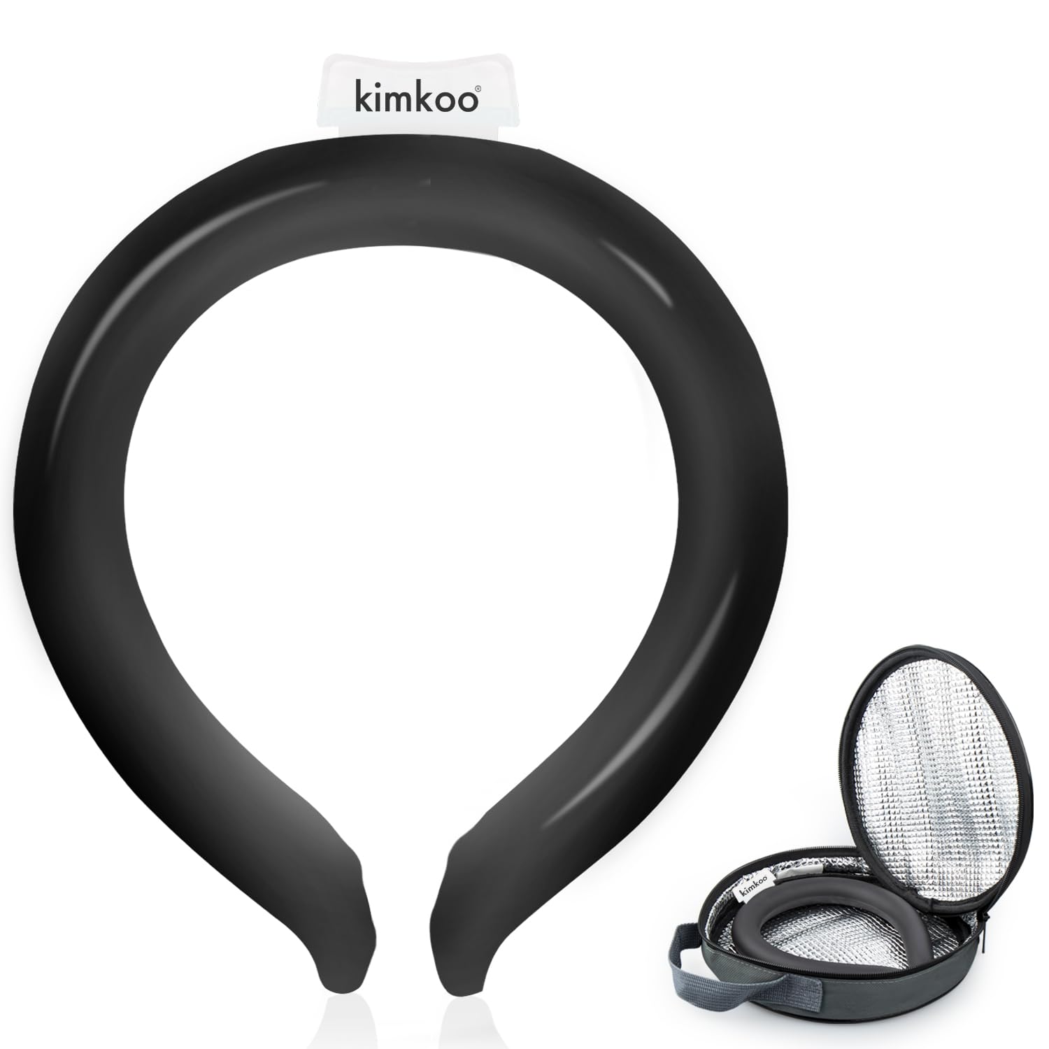 Photo 1 of kimkoo Neck Cooling Tube, Reusable Ice Neck Cool Wrap for Outdoor Indoor, Relief for Hot Flashes and Summer (Black)