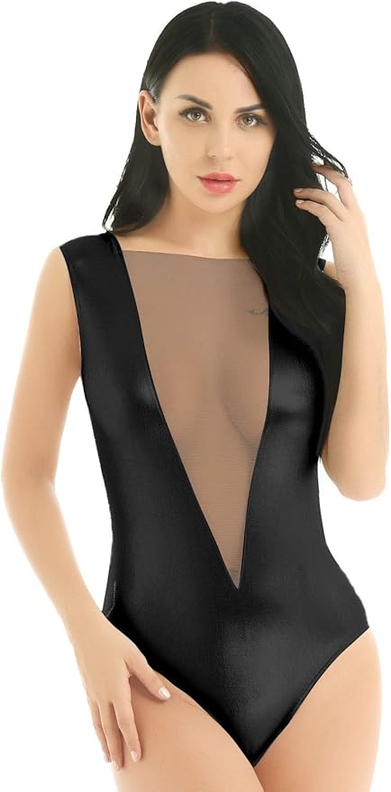 Body Donna Collo Alto Senza Schienale - Bodysuit Sexy Elasticizzato Per Serate Ed Estate - Foto 5