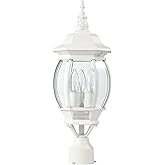 Nuvo 3 Light - 21 in. Post Lantern - Clear Beveled Glass