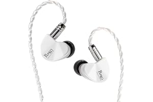 HiFiGo SeeAudio x Z Reviews Rinko 1 Dynamic Driver+1 Planar Drivers in-Ear Monitors, Hybrid Drivers HiFi IEMs in-Ear Earphones Equipped with Customized Silicone/Foam Ear Tips (White 3.5mm)