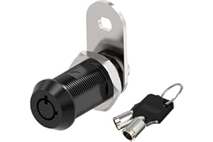 Jayseon 1 Pack RV Storage Locks, 1-1/8" Cabinet Locks with Keys, RV Cam Lock Keyed Alike RV Locks for Storage Door, Zinc Alloy