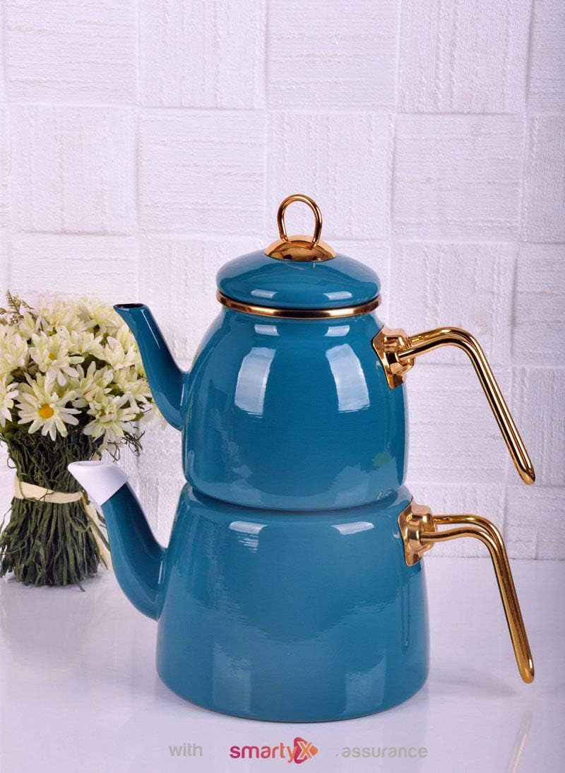 Enamel Turkish Teapot Samovar Nostalgic Retro Samovar