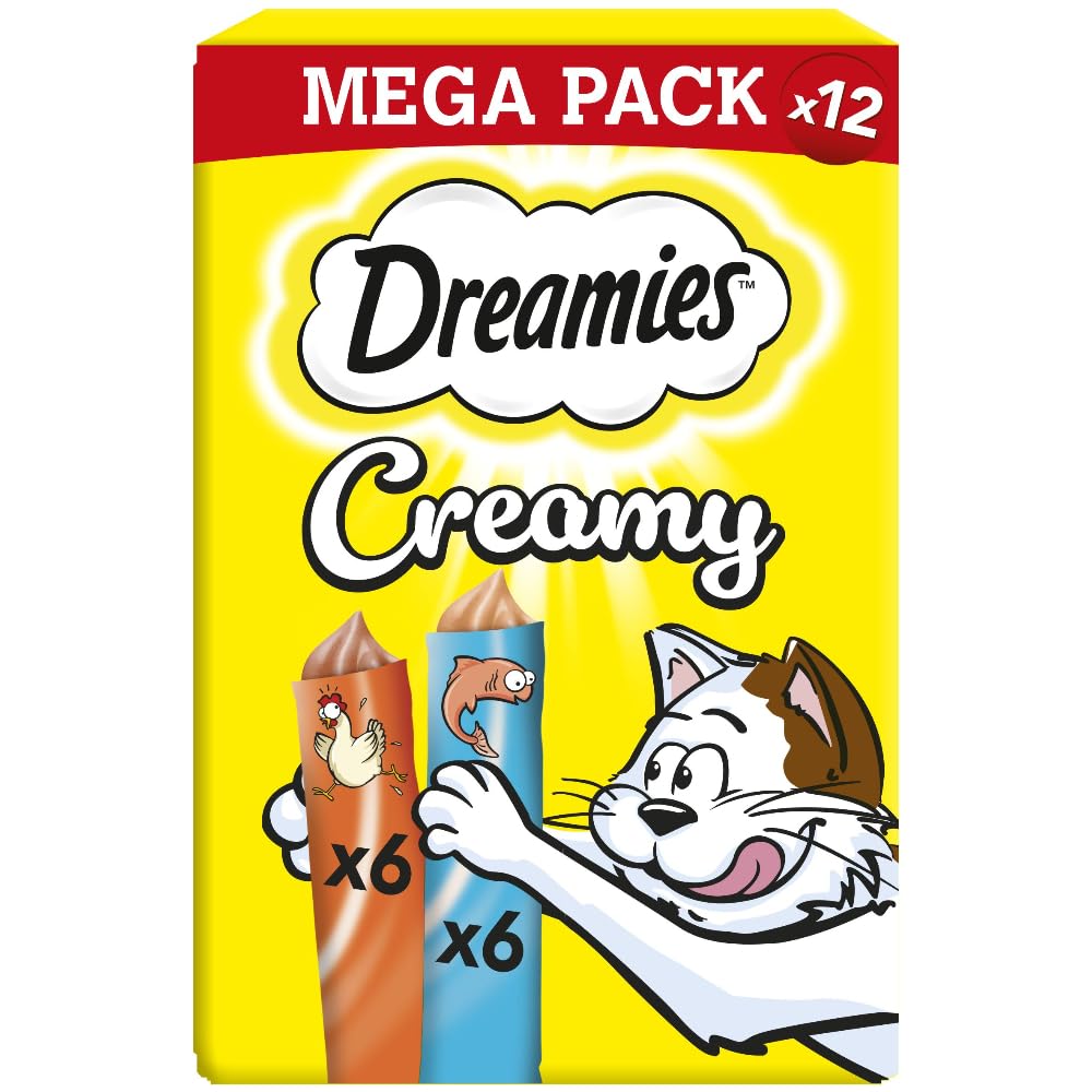 Dreamies Creamy Cat Treats with Chicken and Salmon 7 x 12 g